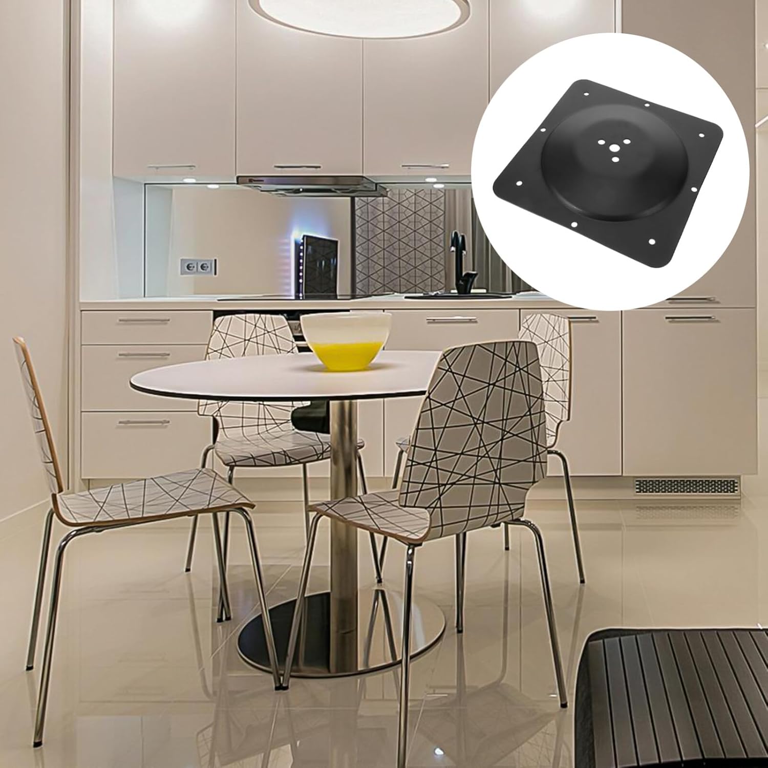 Luxshiny Coffee Table Leg Connector Iron Plate Design for Secure Furniture Leg Attachment Cast Iron for Projects and Repairs