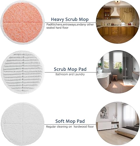 Miniatura 2 de Almohadillas de repuesto para trapeador de vapor Bissell 2124,2039A,2307,23157,20391,20399 almohadillas de vapor y fregona todo en uno (paquete de