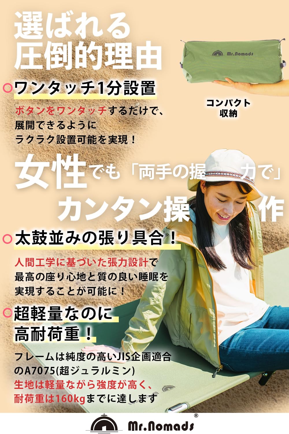 Amazon | MR. NOMADS【ラグビー日本代表採用ブランド】 耐荷重