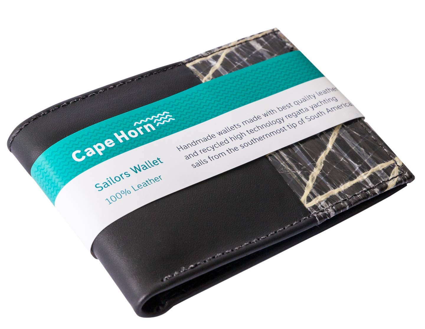 Buy Slim Bifold Wallets Front Pocket.Handmade with Leather & Sailcloth. Sailing Gift, Dollar