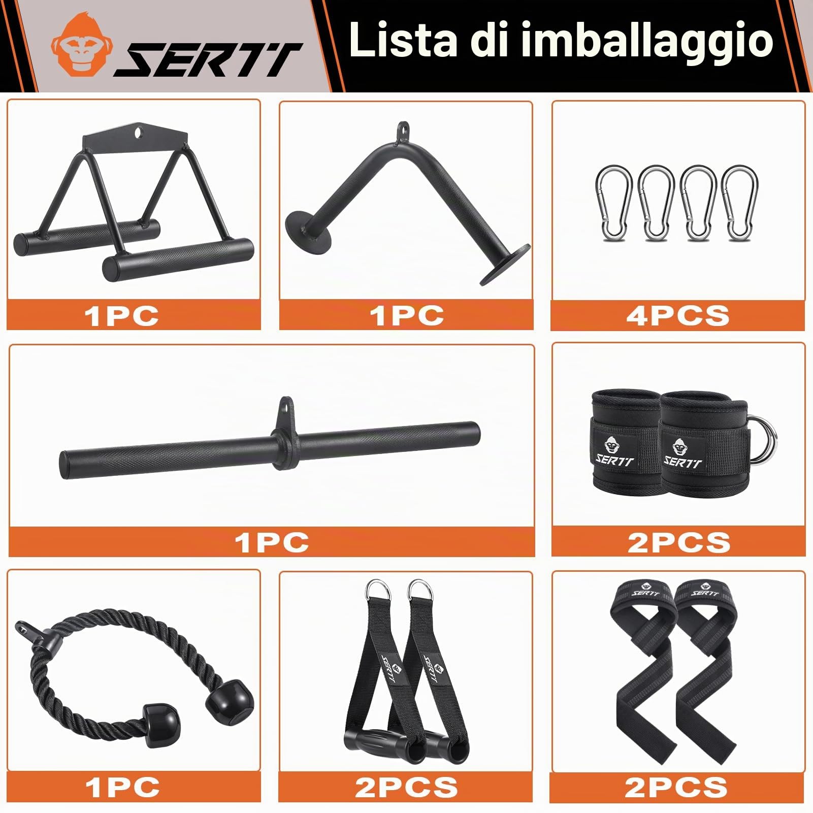 SERTT LAT - Accessorio per macchina da palestra a casa, allenamento con pesi e cavi