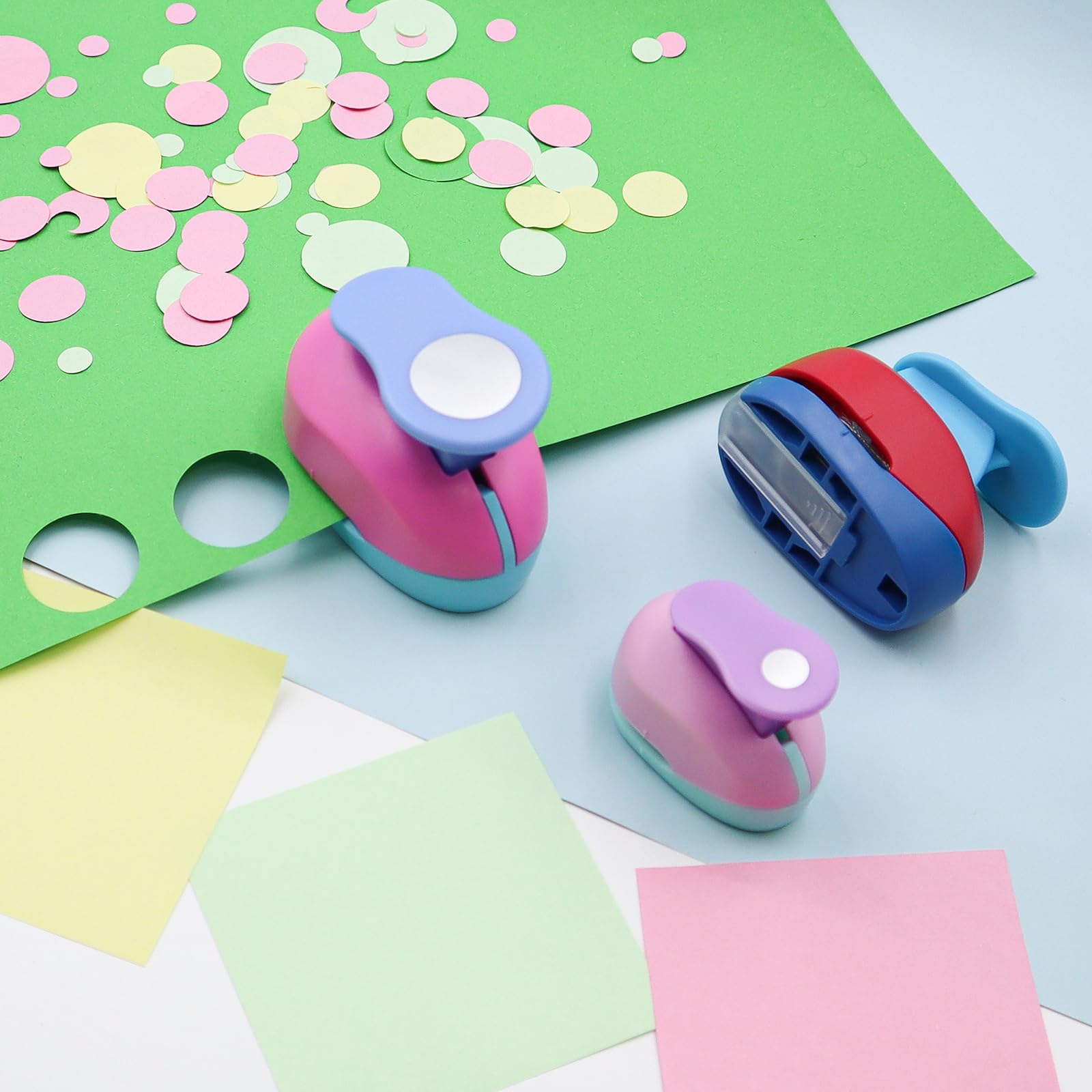 3 Pezzi Cerchio Perforatrice,Mini Perforatriceper Scrapbooking,Cerchio Perforatrice,Perforatrici Decorative,Punzonatrice Per Carta Cuore per Carta Album,DIY Scrapbooking(9mm,15mm,25mm)
