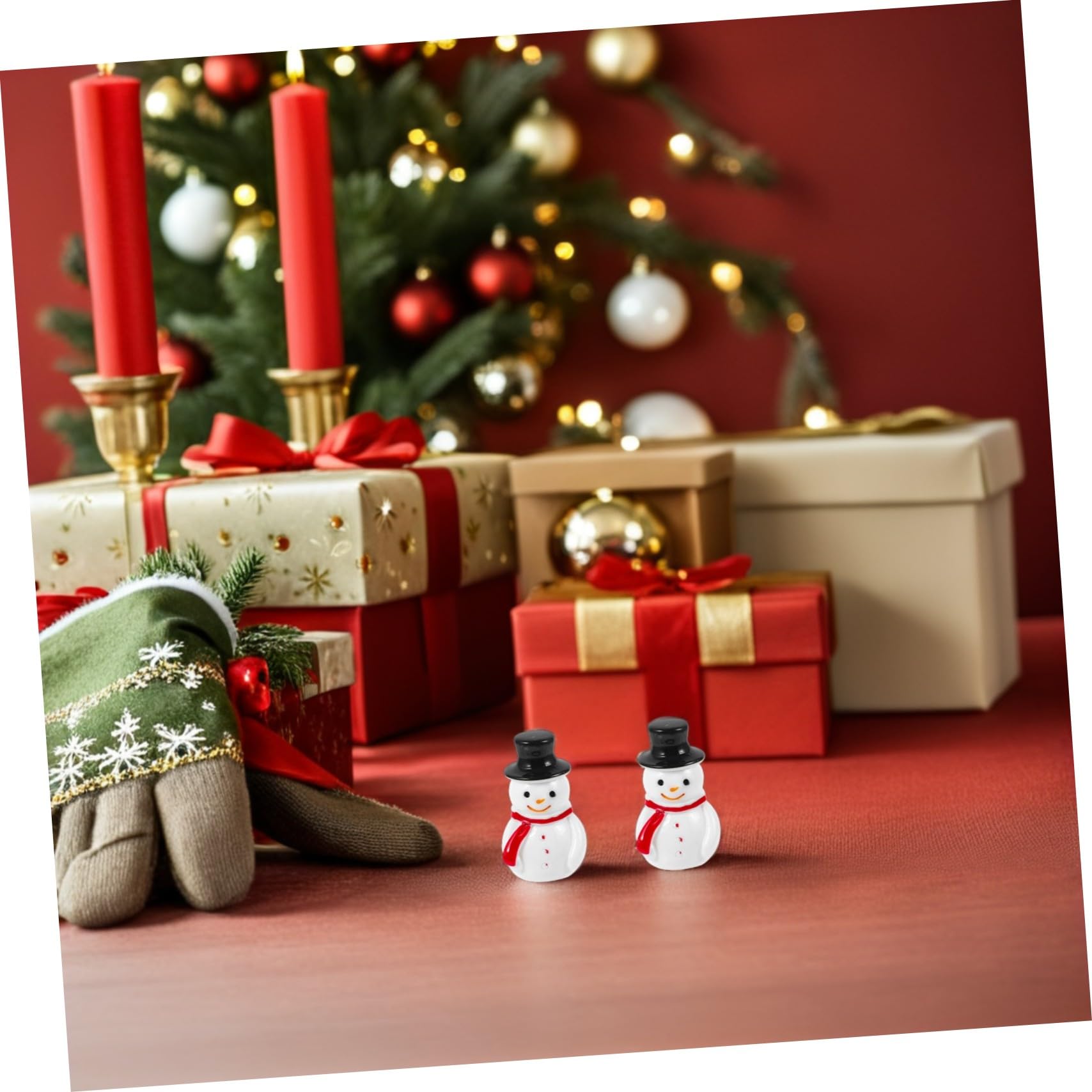 Cabilock 100pièces Miniatures De Bonhomme De Neige Résine Décorations De Maison De Poupée Jardin Figurines Miniatures pour Créations DIY Et Scènes De Noël