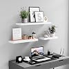 VASAGLE Wall shelf, books, pictures, decoration, hanging shelf, 40 x 20 x 3.8 cm, office shelf, MDF, white LWS24WT for living room, kitchen, corridor, bedroom, bathroom