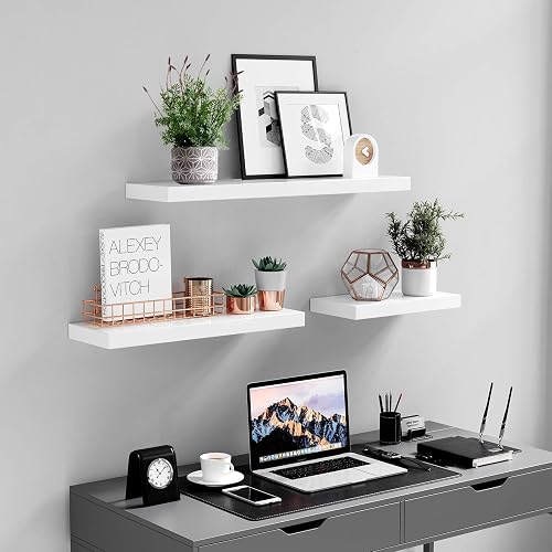 VASAGLE Wall Shelf, Wall Mounted, 40 x 20 x 3.8 cm - 2