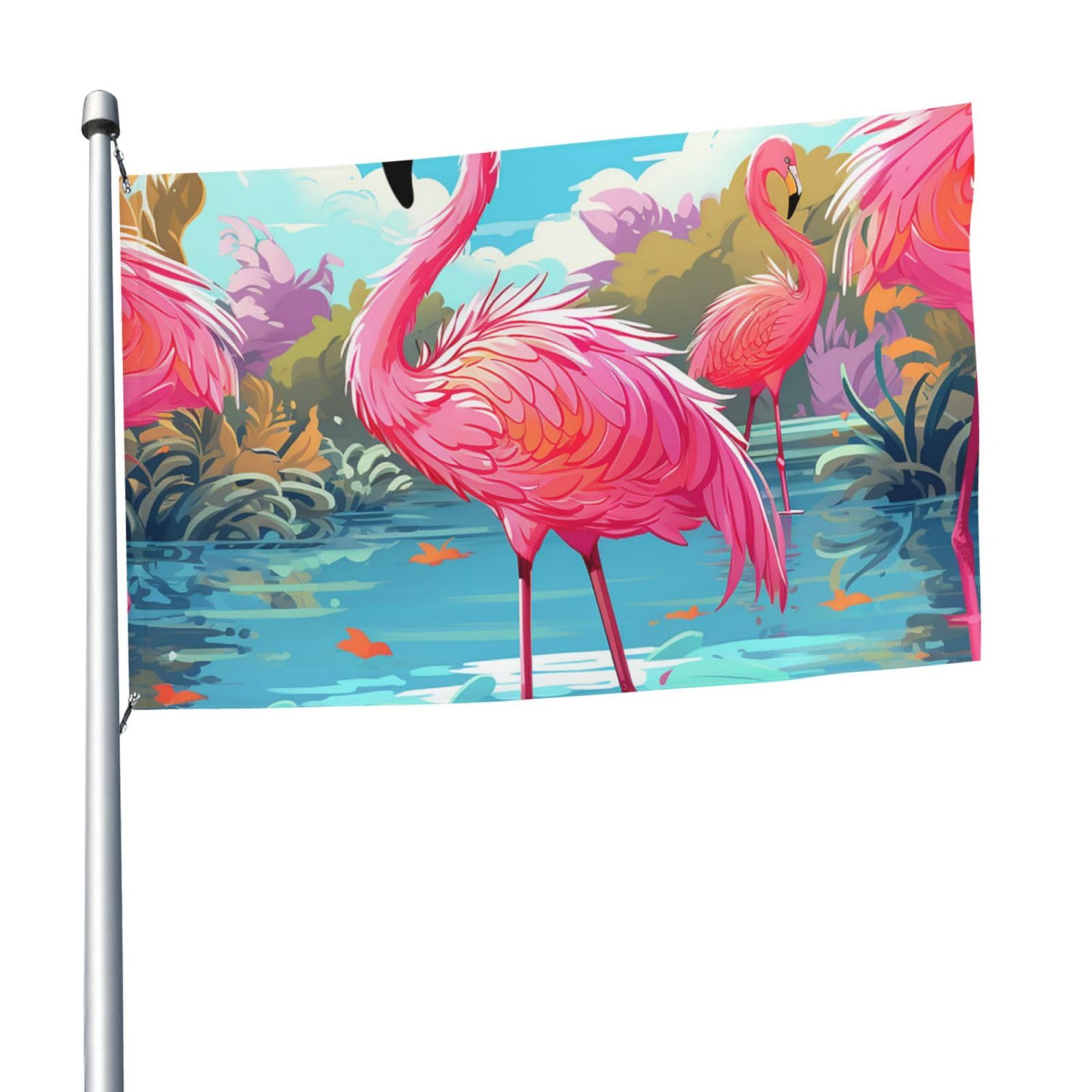 Drapeau flamant rose robuste avec impression HD anti-UV - 7
