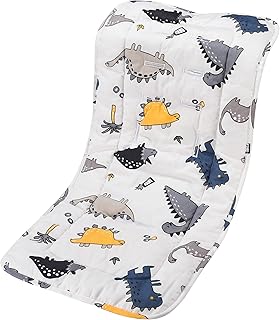 Baby Stroller Cushion - Breathable Stroller Seat Liners - Soft Baby Seat Pad Liner for Stroller - Comfortable Seat Liner for Newborn, Infant or Toddler - Baby Carriage Cushion - Made of 100% Cotton