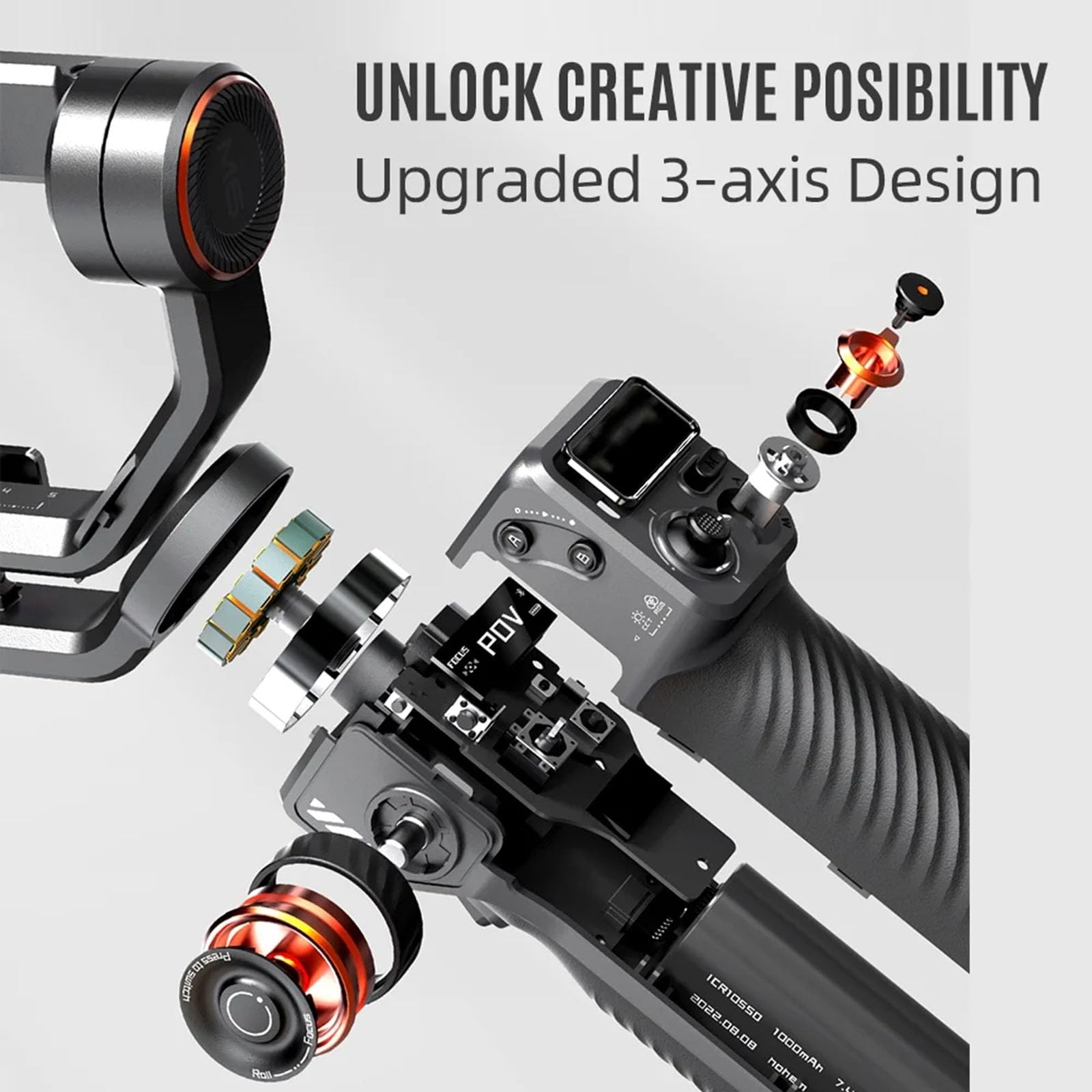 Stabilizator gimbala do smartfona z czujnikiem AI Vision i statywem, konstrukcja magnetyczna, stabilizator do vlogowania, 3-osiowy inteligentny gimbal do telefonu Przenośny i składany