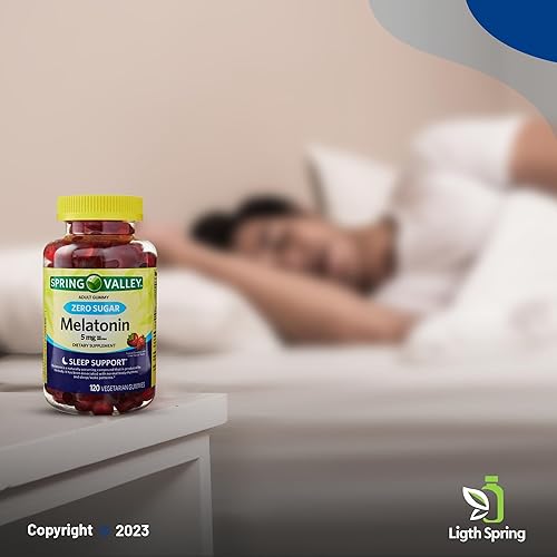 Miniatura 5 de Spring Valley - Melatonina sin azúcar de 5 mg, 120 gomitas, paquete de apoyo para dormir con manual exclusivo para noches de descanso y días