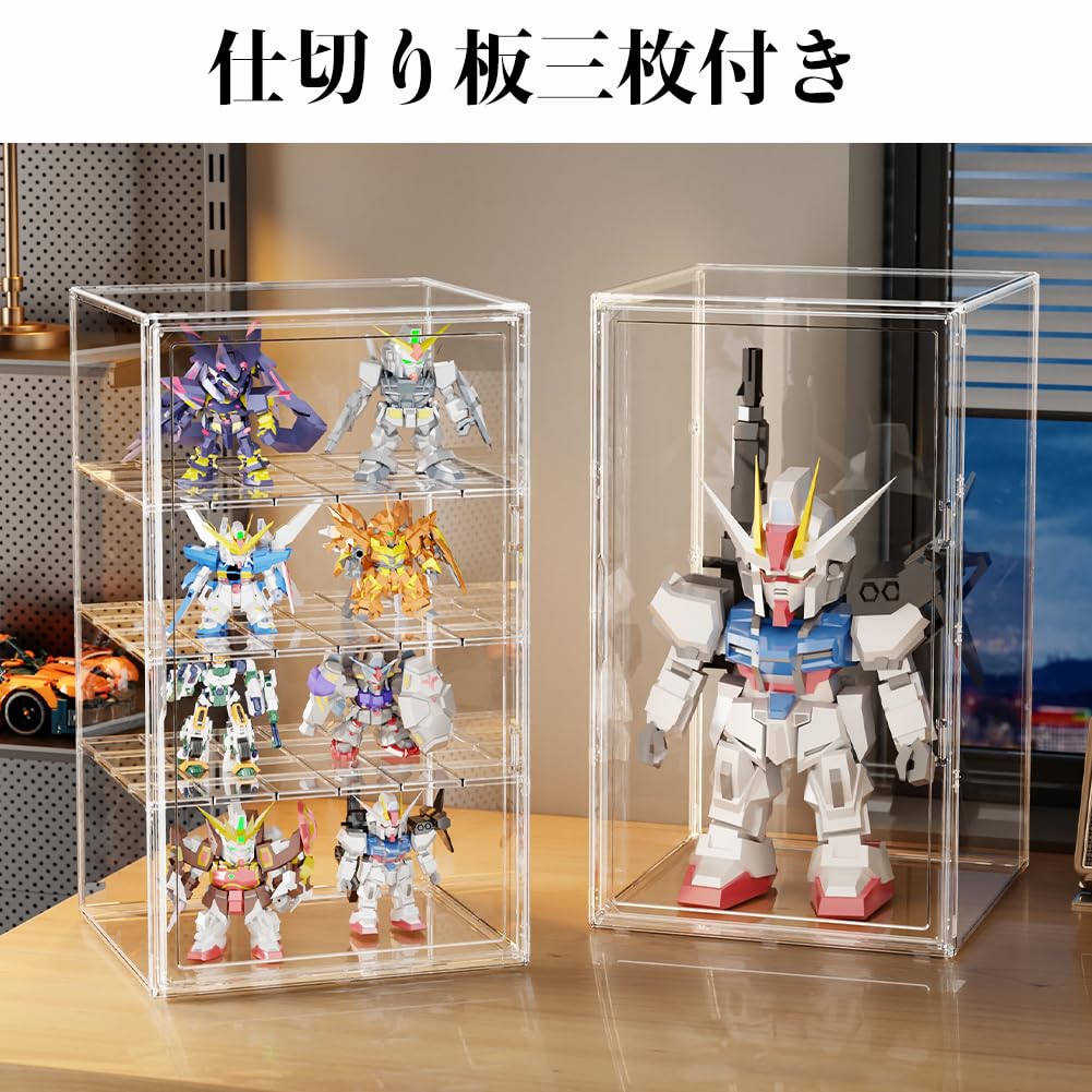 アクリルプラモ・フィギュアボックス Amazon.co.jp: PFLife フィギュアケース 3段 60cm アクリルケース