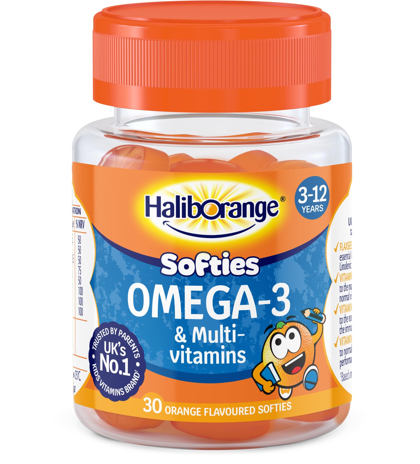 Haliborange 3-12 Years Omega-3 & Multivitamins - 30 Orange Softies