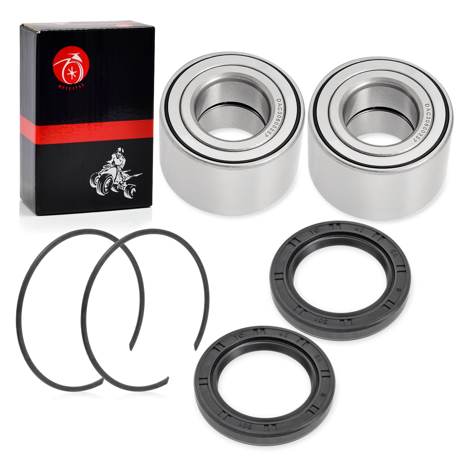 Front & Rear Wheel Hub Bearings Seals Kit for Arctic Cat 300 2x4 4X4 1998-2004