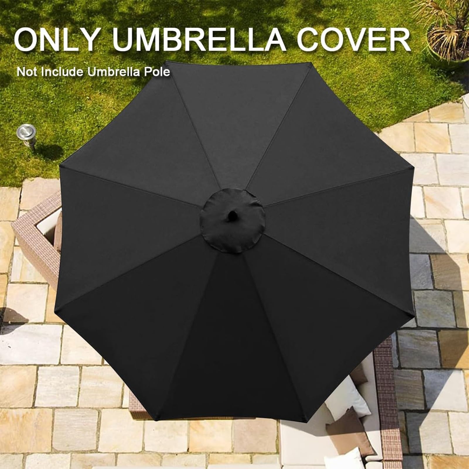 6.5ft 9ft 10ft Outdoor Patio Umbrella Replacement Canopy, 6 Ribs 8 Ribs Umbrella Canopy Cover Replacement Fabric, Parasol Top Cover Replacement UV Protective Fabric, Canopy Only(Khaki,6.5FT(6-ribs)) : Patio, Lawn & Garden