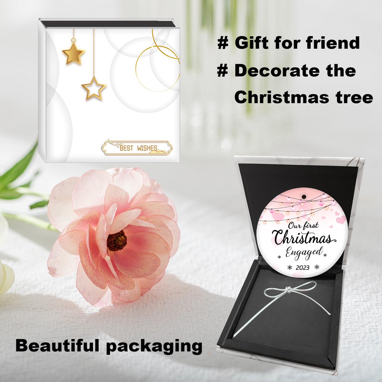 Keramik Herz Ornament - Persönliches Verlobungsgeschenk Für Sie & Brautparty Andenken