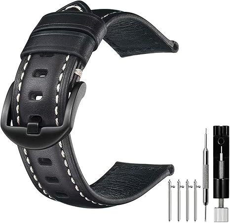 Cinturino Orologio In Pelle Marrone Per Omega Rolex Vintage 18 19