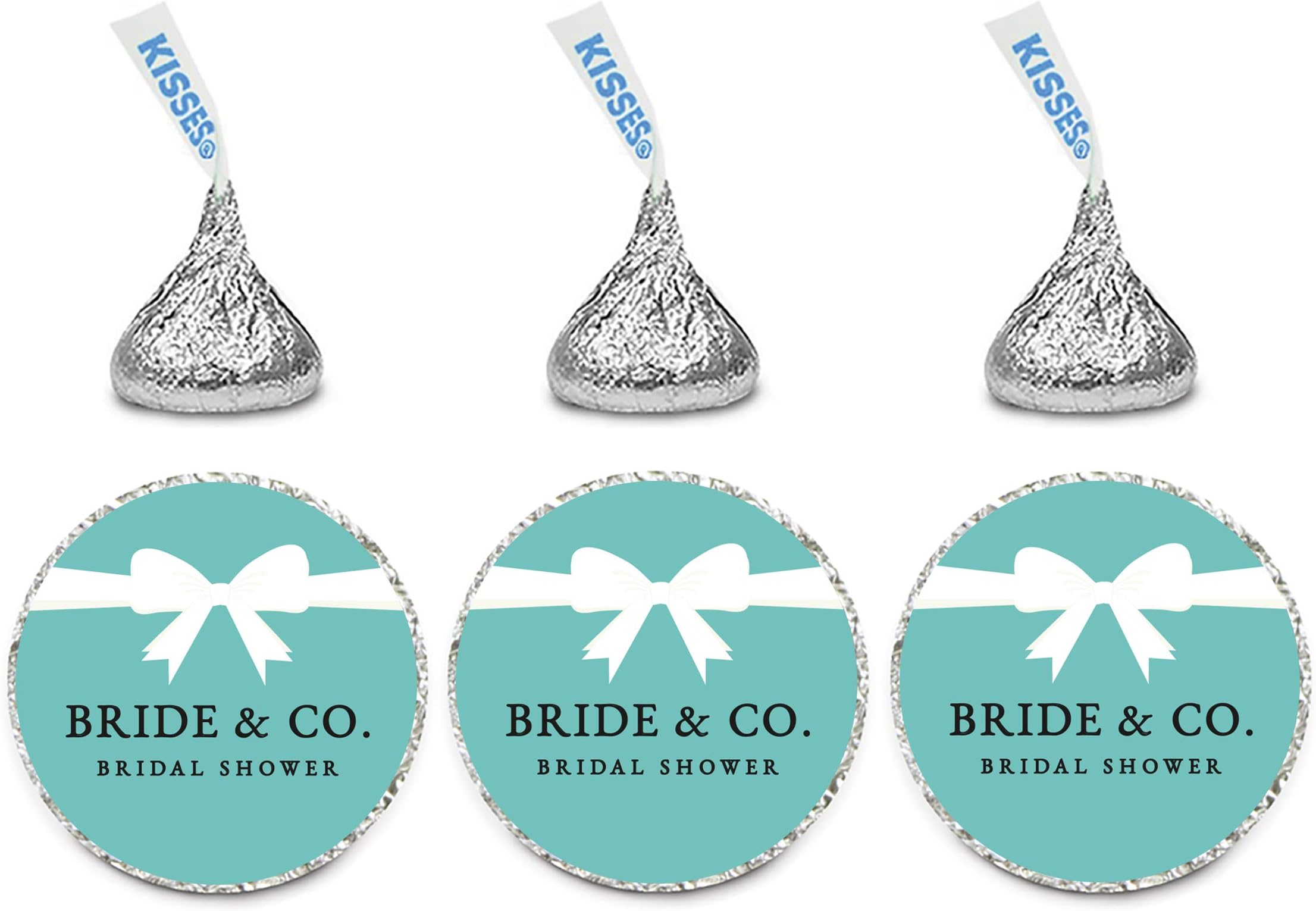 Andaz Press Chocolate Drop Labels Stickers Single, Wedding Bride & Co, 216-Pack, Fits Themed Kisses Party Favors, Boxes, Bags, Envelopes, Decor, Decorations