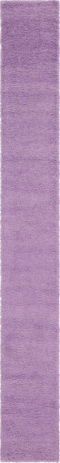 Unique Loom Solid Shag Collection Area Rug (2' 6" x 19' 8" Runner, Lilac)