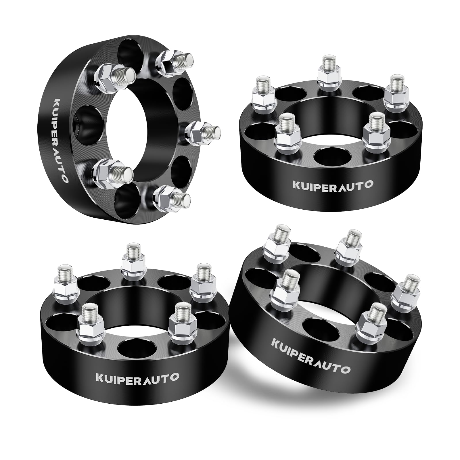 KUIPERAUTO 5x4.5 Wheel Spacers,1.5 inch 5X114.3mm Forged Wheel Adapters Compatible for Jeep Cherokee Wrangler Ford Explorer Ranger Mustang,1/2"-20