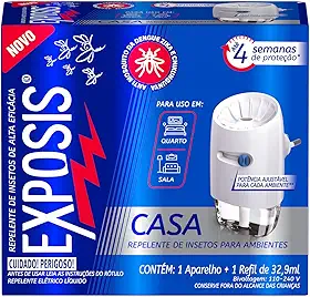 Exposis Casa, Repelente Eletrico Líquido, 1 Aparelho e 1 Refil de 32,9ml