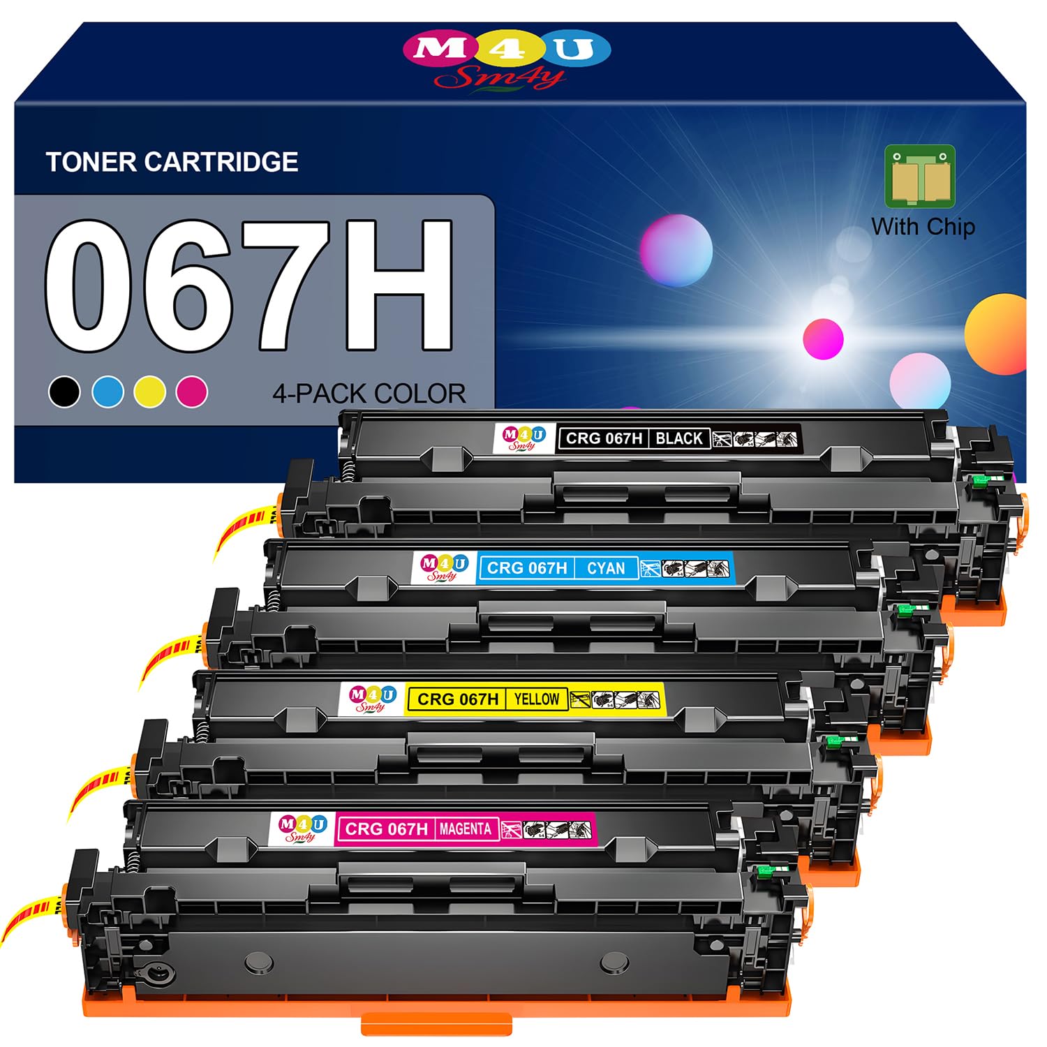 067H Cartouches de Toner, Pack de 4 Haute capacité, compatibles avec 067H Crg-067H 067 pour i-SENSYS MF655CDW MF657CDW LBP631CW LBP633CDW MF651CW (Noir Cyan Jaune Magenta)