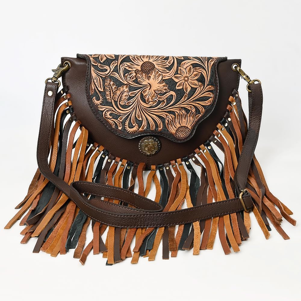 American Darling Small Crossbody Hand Tooled Genuine Leather Women Bag Western Handbag Purse