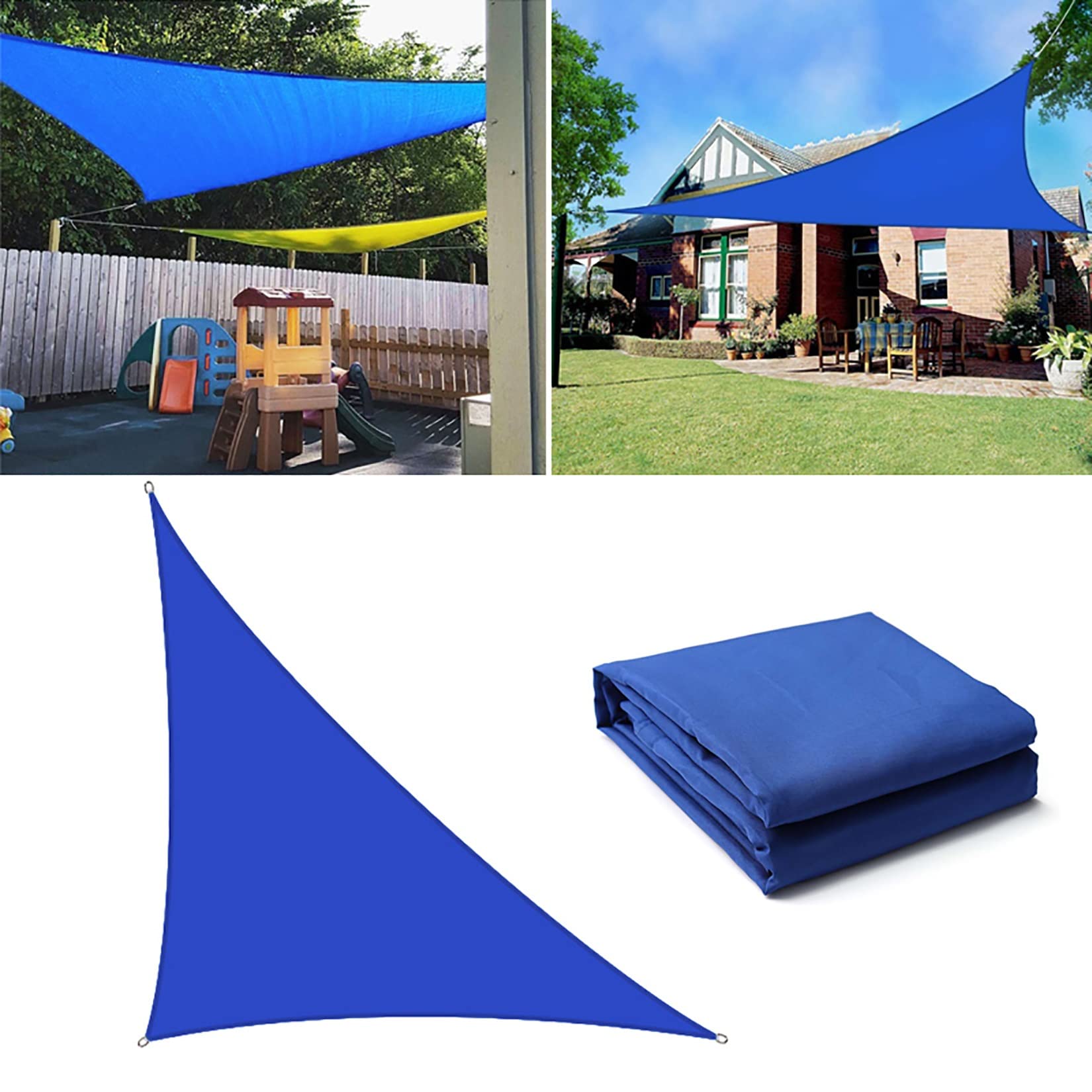Outdoor UV-Block Canopy ning 4.5x4.5m - Vela da sole impermeabile con e 98% UV Protect per parchi giochi in poliestere di colore blu per il salto del letto dei bambini