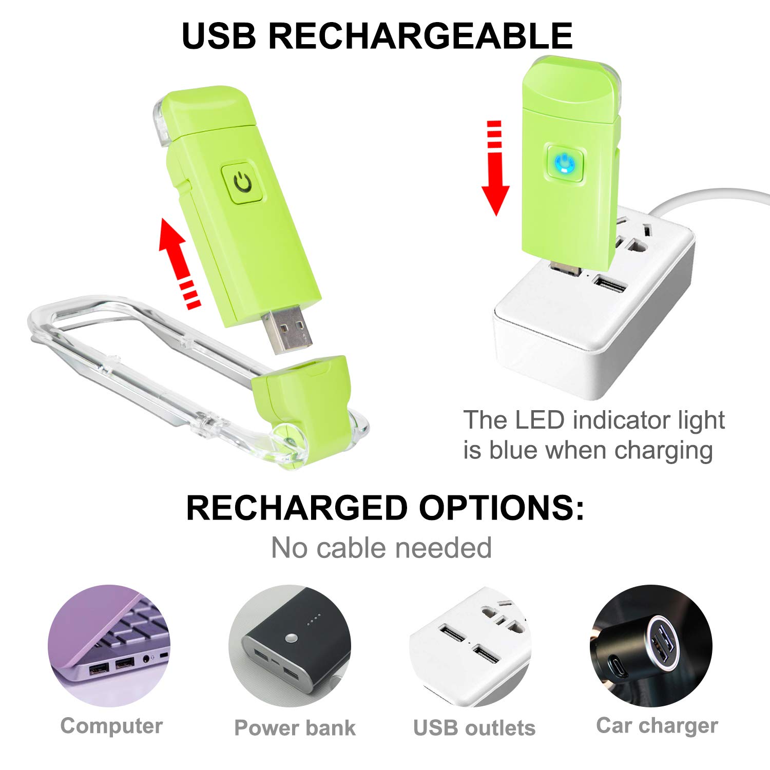 Lampe De Lecture USB - 5 Couleurs, 5 Niveaux De Luminosité, Cou Flexible, Blanc