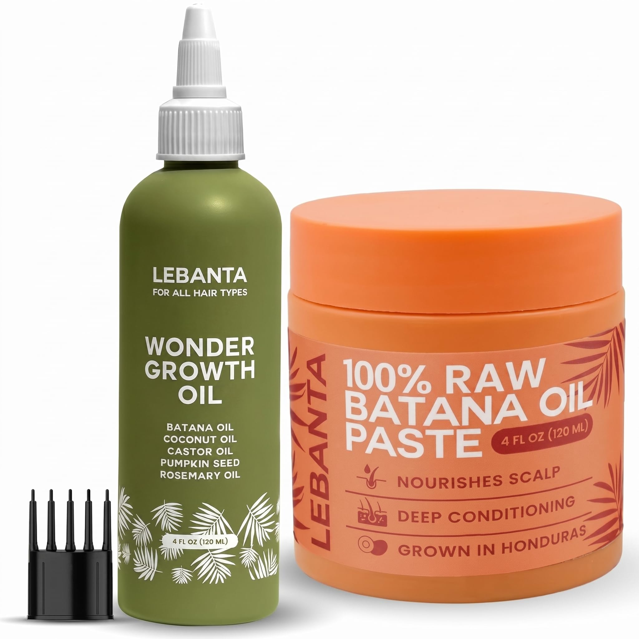 Raw Batana Oil for Hair Growth - Cold Pressed Scalp Mask and Wonder Growth Oil Serum, thick and strong natural hair for men & women