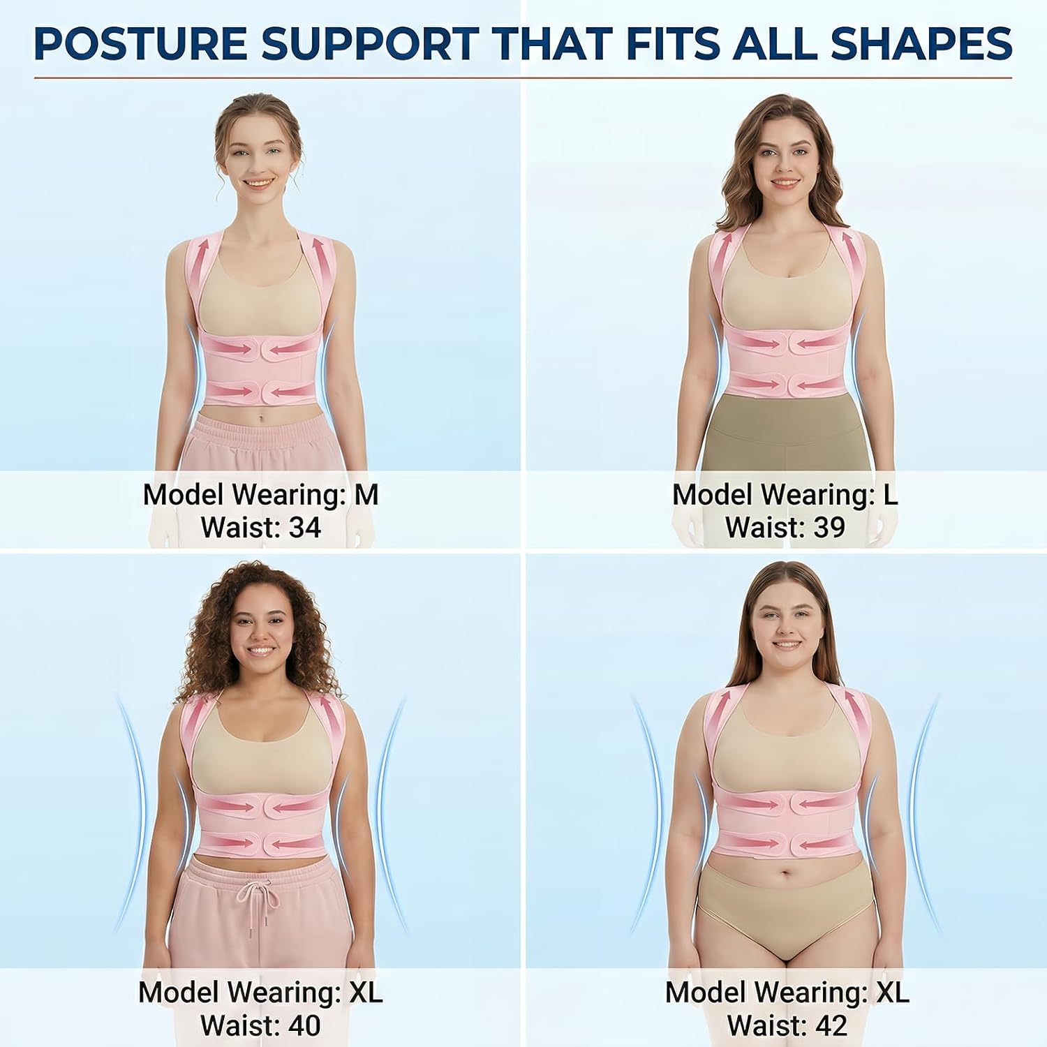 Posture Corrector for Women, Back Brace for Upper Back Support, Adjustable Back Straightener with Breathable Fabric, Comfortable Shoulder Support for Improved Posture & Confidence - Size XXL - Image 5