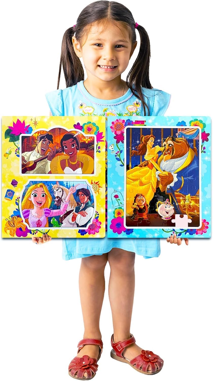 Disney Princess Jigsaw Puzzles Set for Girls- 10 Pack Bundle of Puzzles Featuring Minnie Mouse, Princesses, Plus More | Disney Party Favors
