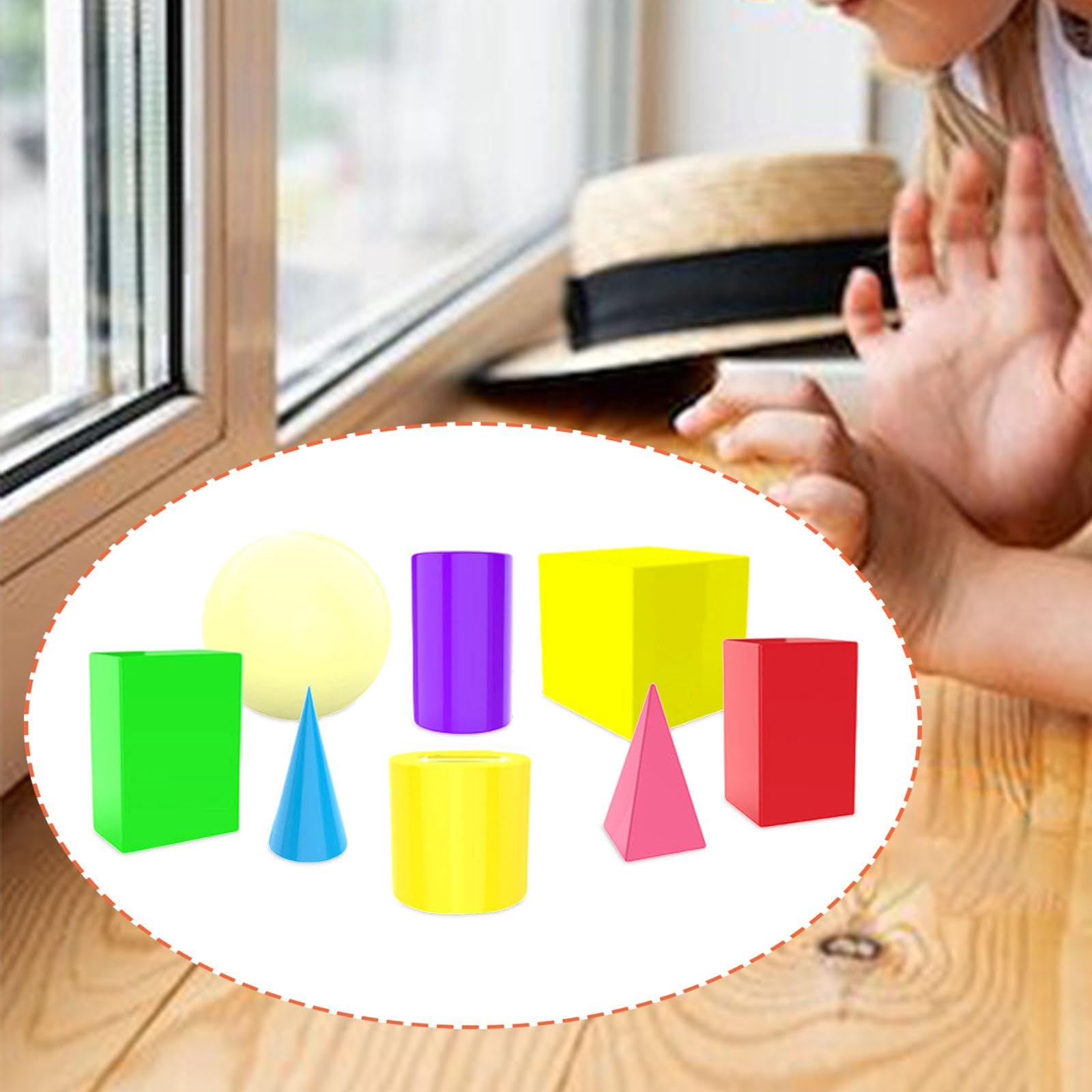 Generic Solidi Geometrici, Forme 3D, Set di Blocchi Da Costruzione, Materiale Didattico Semplice per Classi, Dimostrazioni, Istruzione Domiciliare, Forme