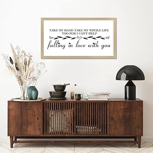 Miniatura 8 de Letrero de pared colgante de estilo campestre de 12 x 22 pulgadas con citas inspiradoras Take My Hand Take My Whole Life Too for I Can't Help