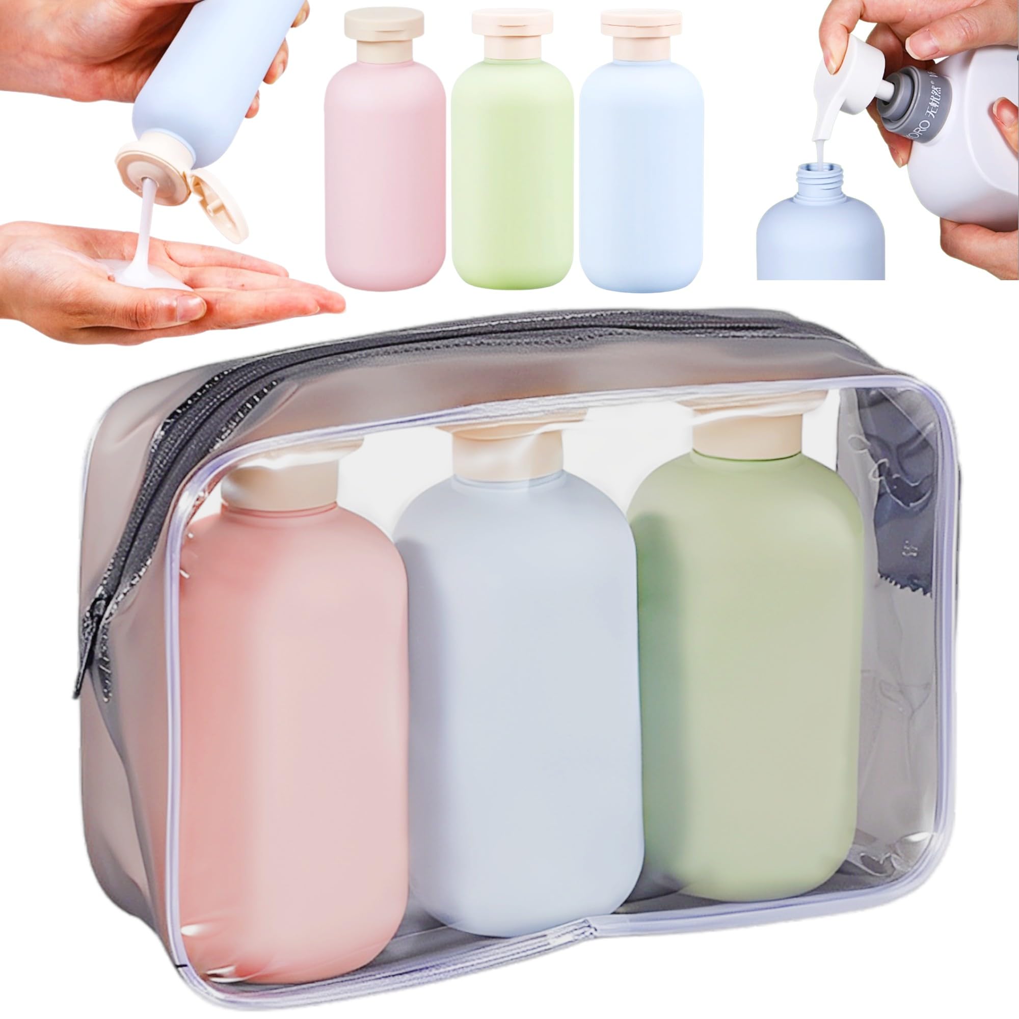 値下げ中　シャンプーセット 10本 Amazon.co.jp｜merrytime 詰め替えボトル 200ml トラベルボトル