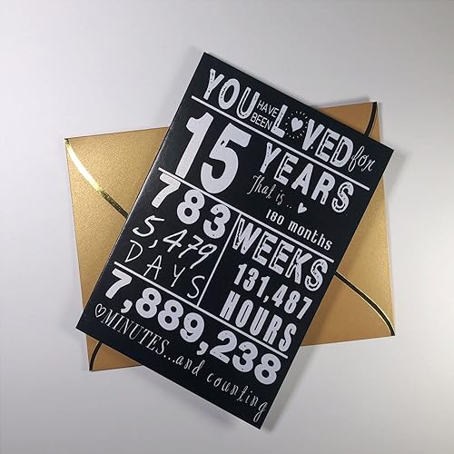 Miniatura 38 de Tarjeta de cumpleaños de 15 años para niñas y niños, regalos de cumpleaños para niñas de 15 años, el mejor regalo para niñas de 15 años, regalos