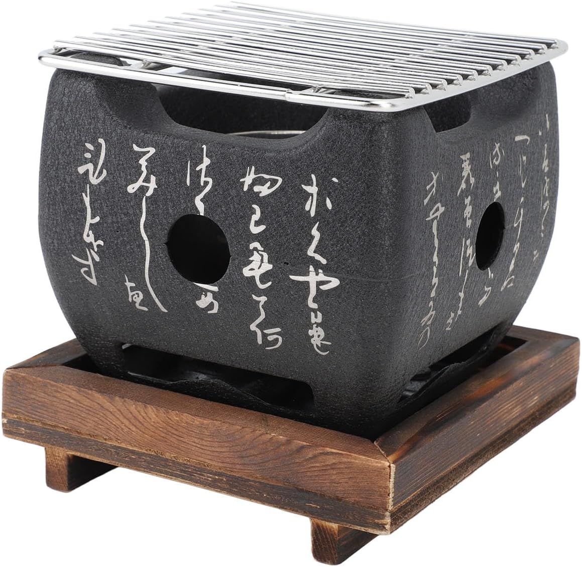 Gernie Japanese Bbq Grill, Portable Barbecue Stove Food Charcoal With Wire Mesh Grill And Base, For Yakiniku, Robata, Yakitori, Tabletop Household