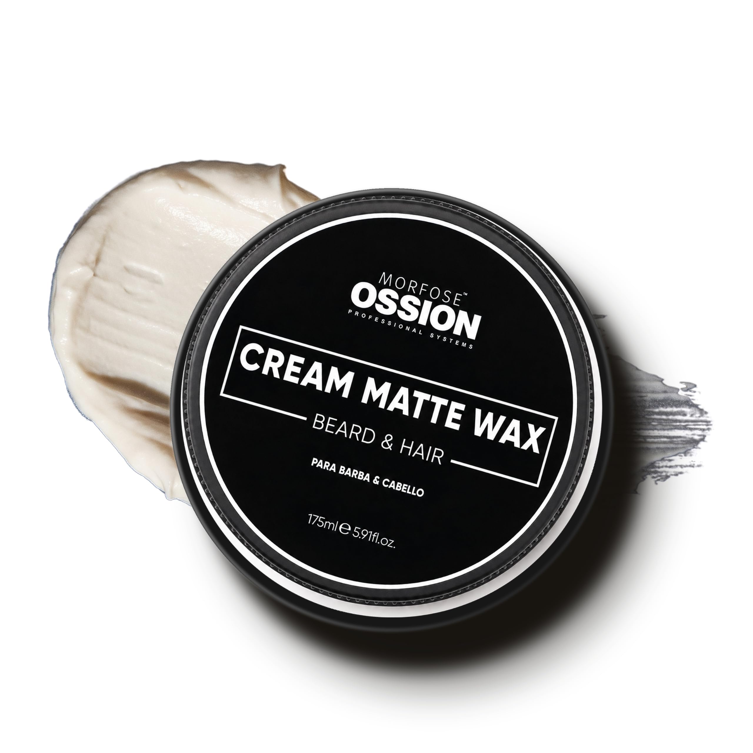 MORFOSE OSSION Premium Barber Line Beard & Hair Cream Matte Wax 175 ml - Matt Hair Wax for Men