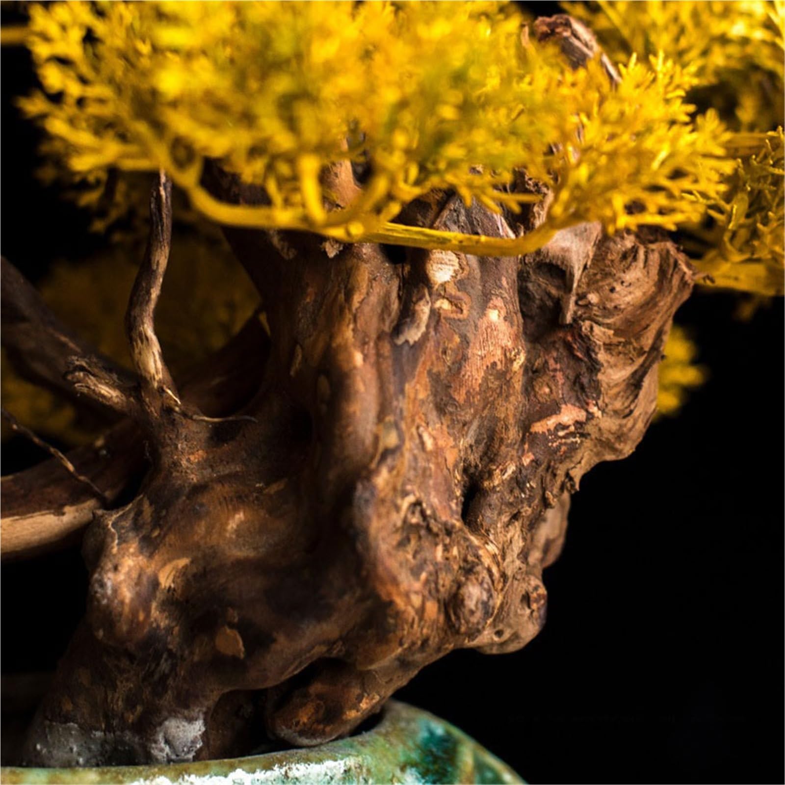 Bonsaï Artificiel Bonsaï Artificiel de Style rétro, Fausse Plante en Pot, Plantes artificielles, Arbres, décoration Jardin intérieur(Yellow)