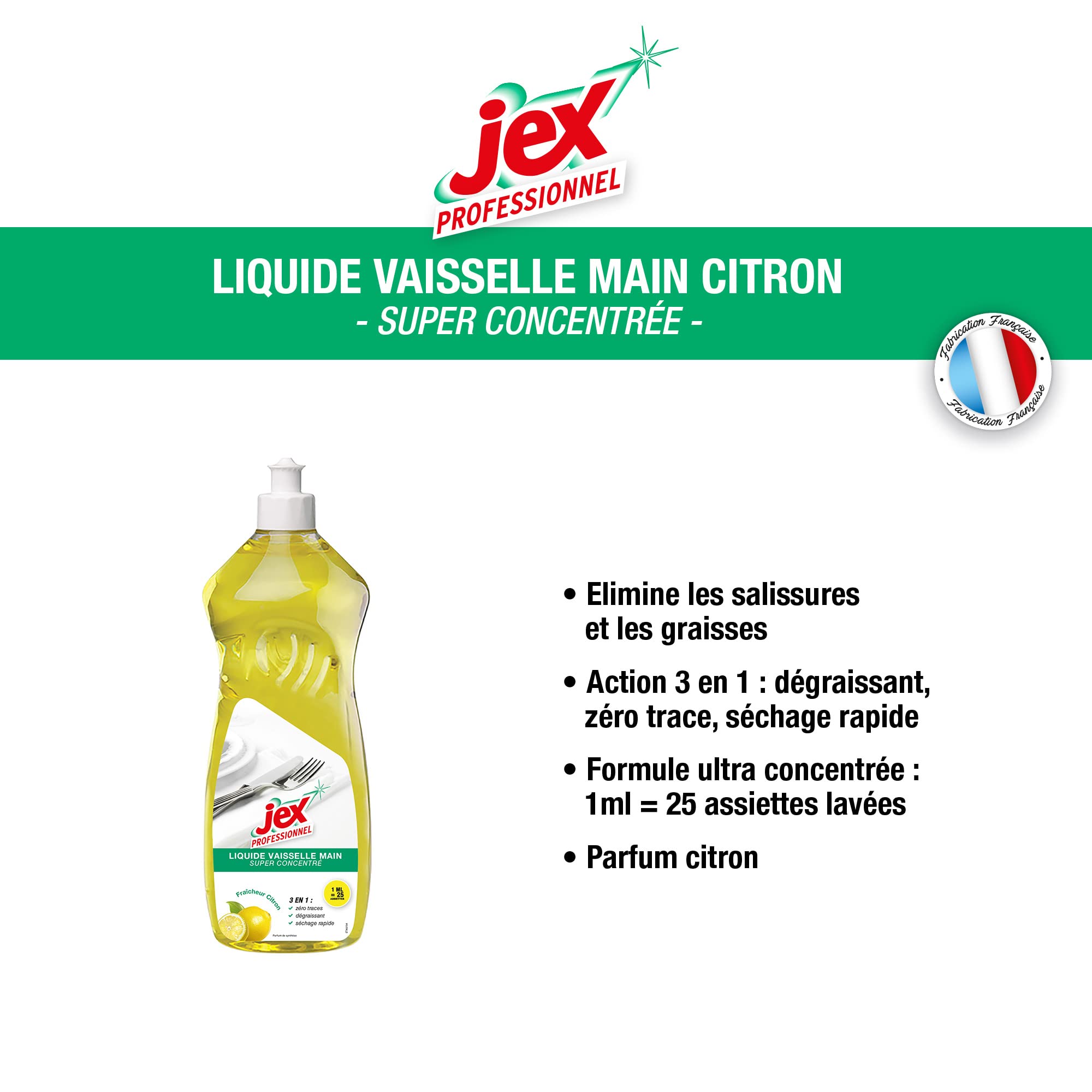 JEX pv00452003 Pro Lvm liquido Stoviglie Limone – Set di 4 (4x1L)