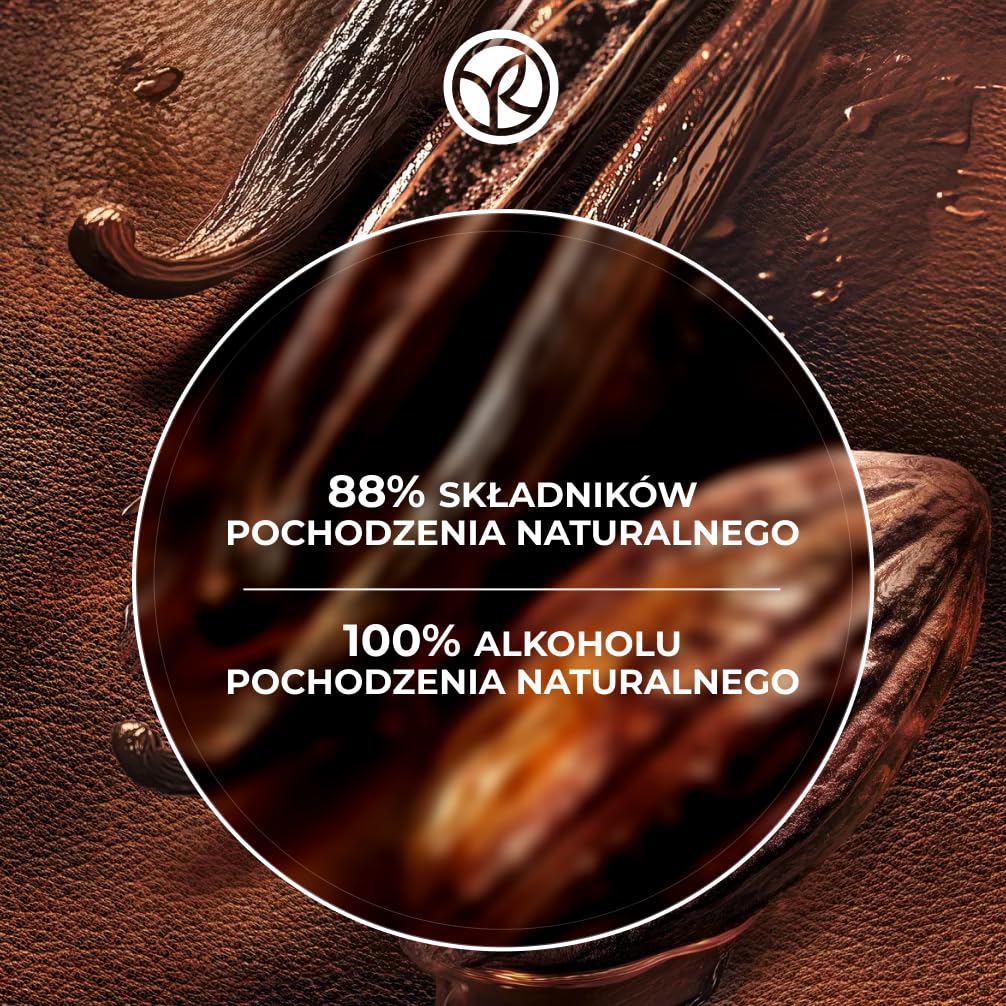 Yves Rocher Cuir de NUIT – woda perfumowana – ambrowo-waniliowy zapach z wanilią, kakao i kawą – zmysłowa, wyrazista kompozycja na wieczór – alkohol pochodzenia roślinnego – 100 ml