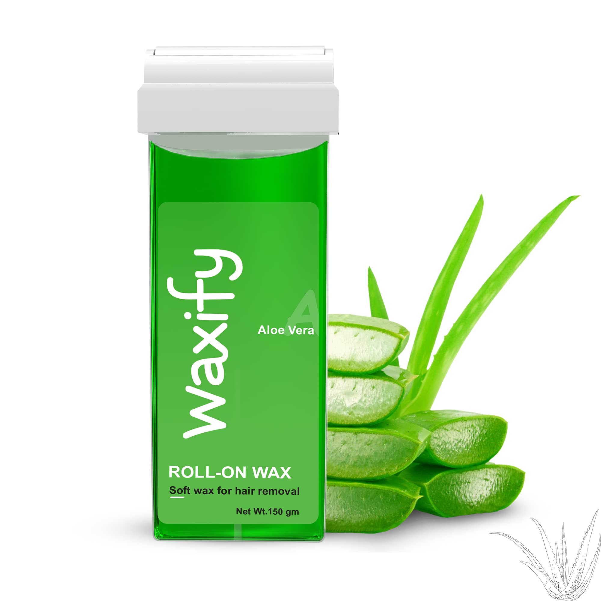 WAXIFY Aloe Vera Cream Wax Refill Roll-on Cartridge for Full Body Waxing Hair Removal Cream(100 ML, ALOEVERA)-image-31