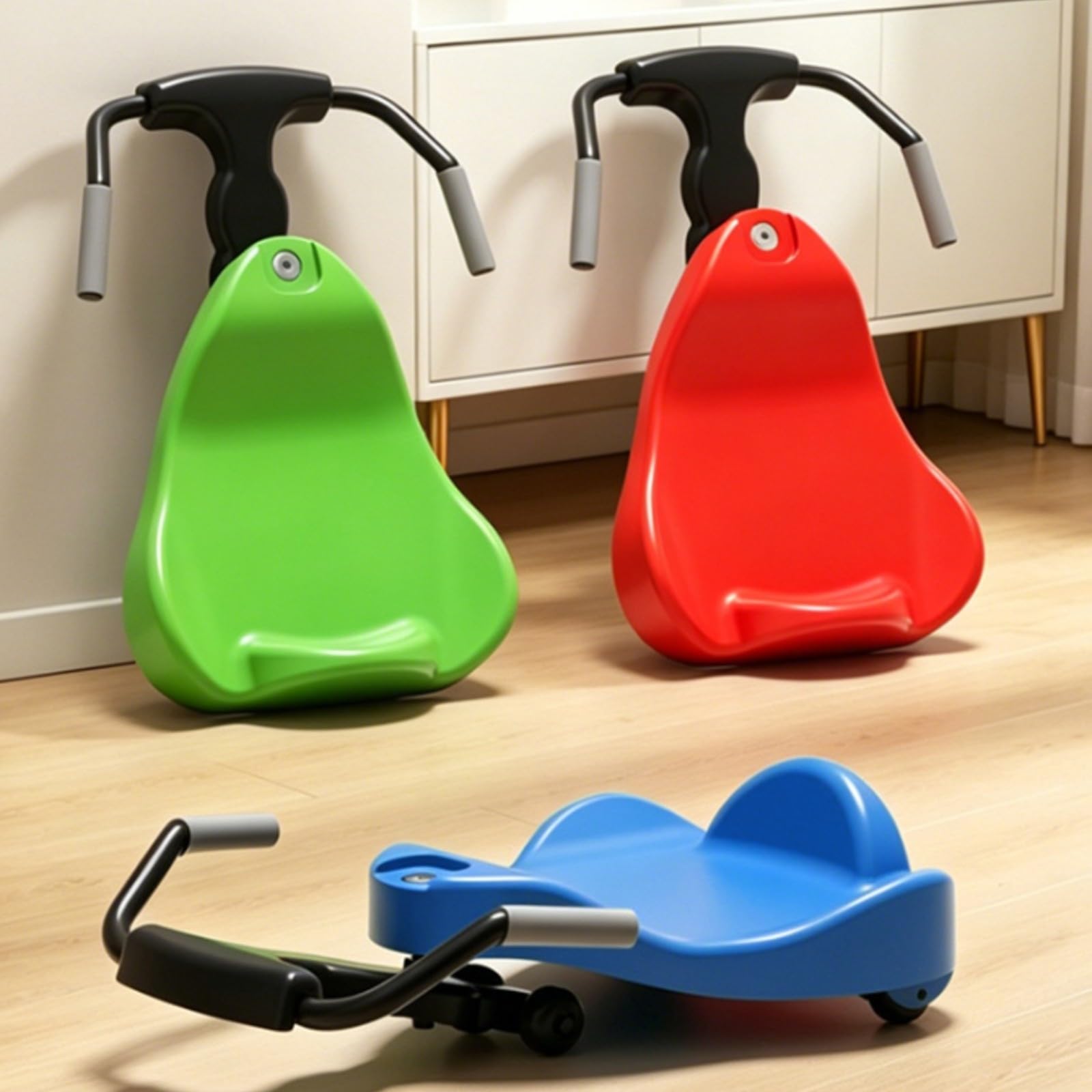 Veicolo a Spinta con Sedile Sagom Adatto Ai Bambini Auto Cavalcabile Confortevole Mezzo di Equilibrio per Cortile, Verde
