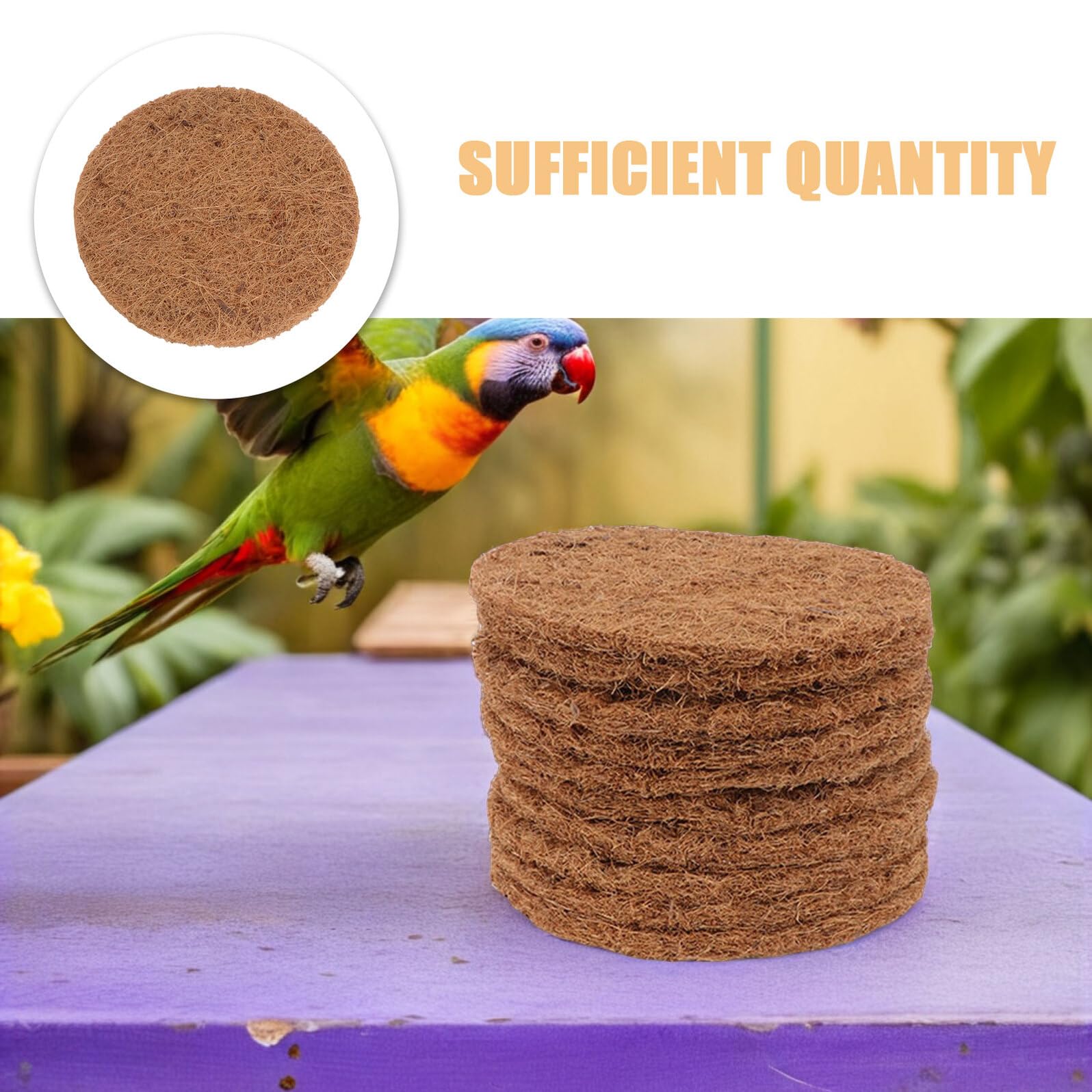 Gatuida Tapis de Nidification Marron Lot de 15 pour Pigeons en Fibre Naturelle Coussins Respirants et Résistants Nid D'élevage et Incubation pour Cages à Oiseaux