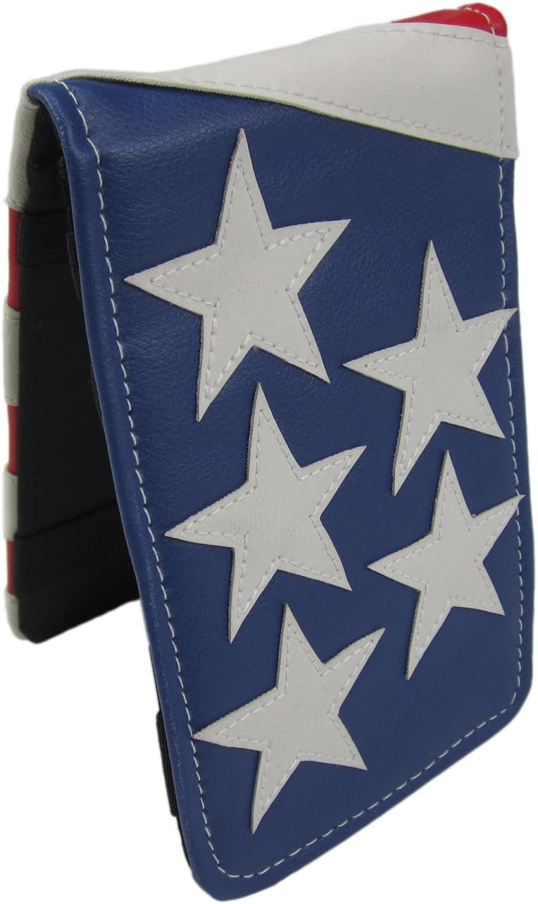 Sunfish Leather Golf Scorecard and Yardage Book Holder Uncle Sam