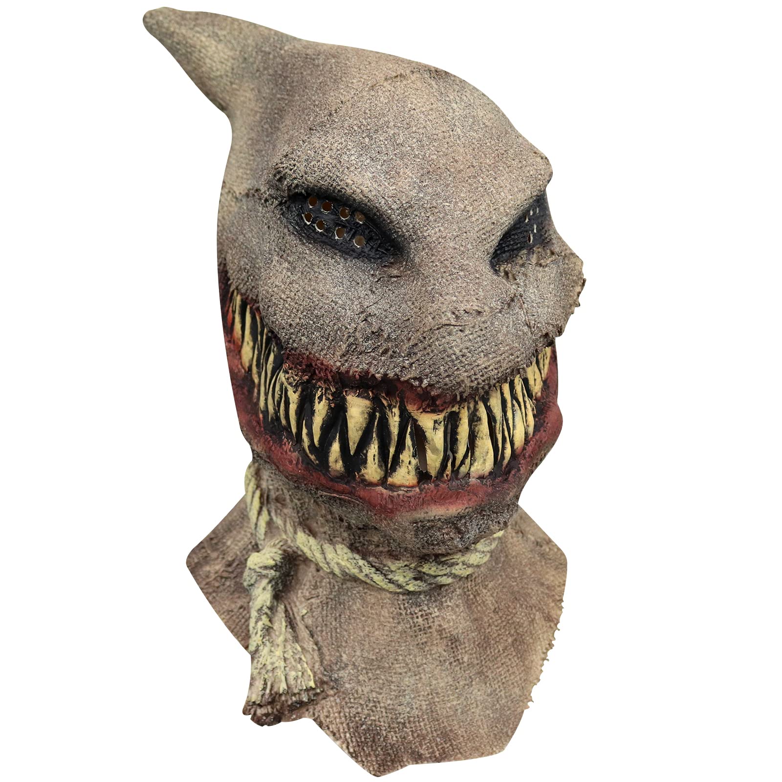 nezababycosScary Scarecrow Mask Halloween Creepy Burlap Sack Headgear Horror Costume Props for Adult Men Women