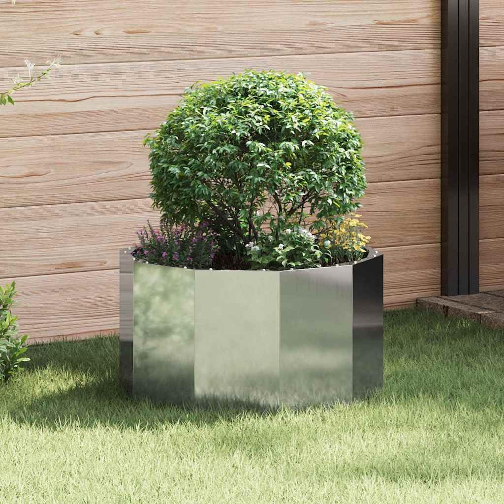Jardinière ronde acier galvanisé anti-rouille pour remplacer pot cassant