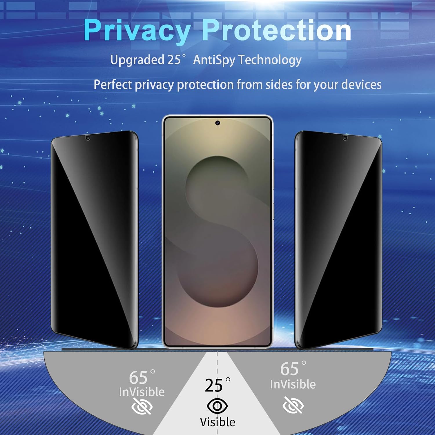 [2 2 Pack] Privacy Screen Protector Compatible with Galaxy S25 Ultra 5G - 2 Tempered Film   2 Camera Lens Glass, High Clarity, Bubble Free, Anti-Spy Protection - Scratch Resistant