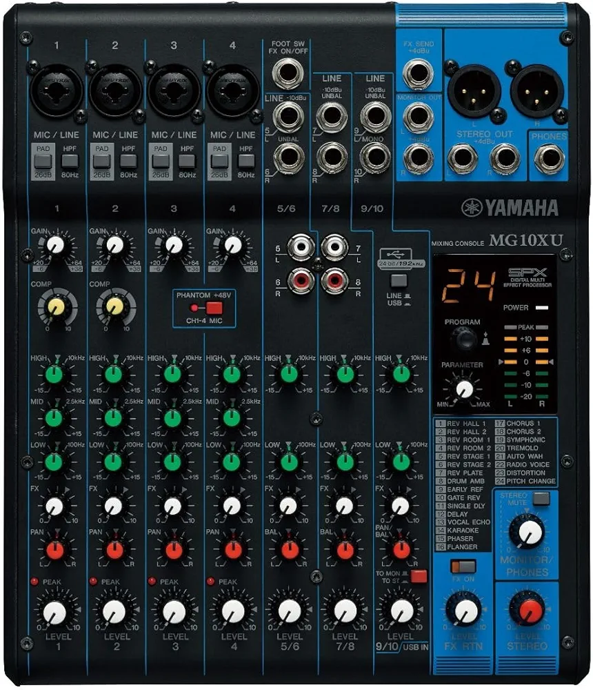 YAMAHA ( ヤマハ ) / MG10XU MG10XU 10-Channel Mixer with USB and Effects - Yamaha USA