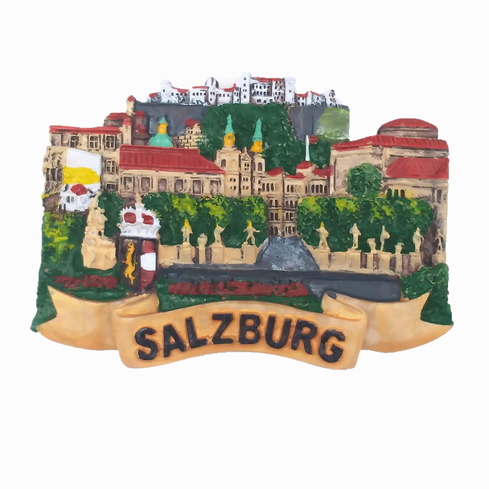 Muyu Magnet Austria 3 3D Salzburg Austria Fridge Magnet，Home & Kitchen Decoration Magnetic Sticker, Austria Salzburg Refrigerator Magnet Travel Souvenir Gift