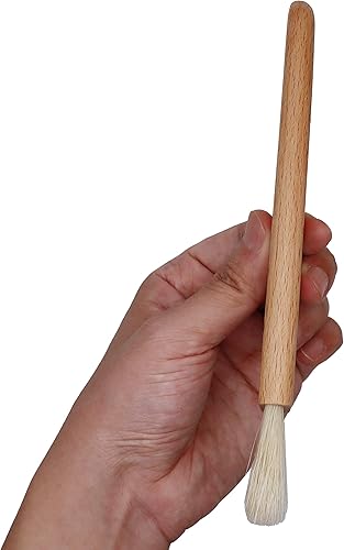 Miniatura 6 de EIKS 2 juegos de cerdas naturales con mango de madera cepillos de pastelería para untar mantequilla aceite barbacoa hornear cocina cocina