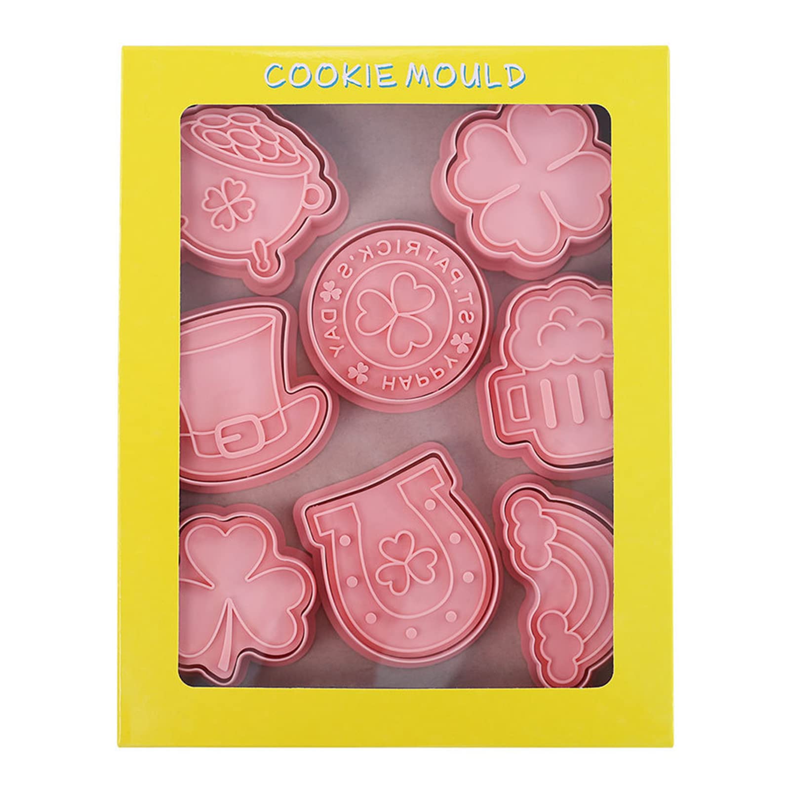Elnwnnkc Multicolor 8 Pcs/Set Cartoon Pattern Cookie 3D Cartoon Pressable Biscuit Mold Cookie Stamp Kitchen Baking Pastry Bakeware Dough Press Mold Tool